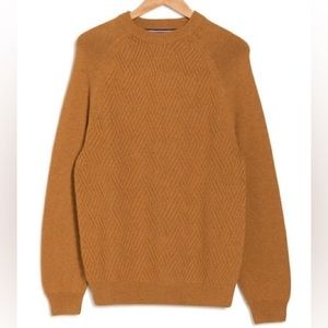 Soul of London TEXTURED RAGLAN SLEEVE PULLOVER CREW SWEATER, MUSTARD XL NWOT